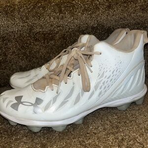 Under Armour White Baseball Cleats